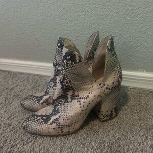 Steve Madden Snake Skin Booties